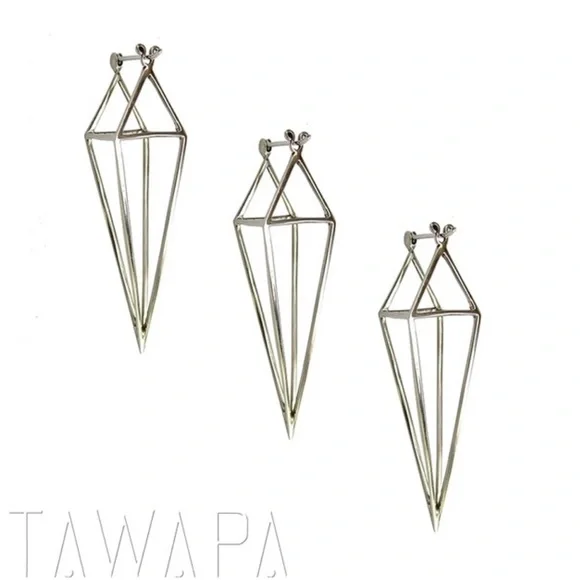 Tawapa Diamond Cube Earrings - Picture 9 of 13